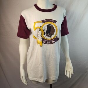 Vintage Washington Redskins large t-shirt 50 raglan short sleeve made in the USA